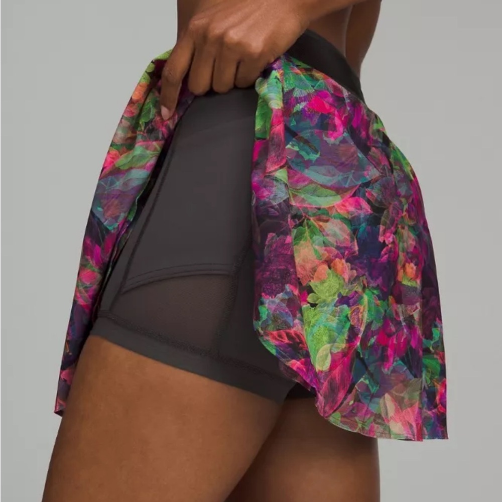LULULEMON SIDE PLEAT HIGH RISE TENNIS SKIRT/SKORT SIZE 12 MULTICOLOR NWT - Picture 4 of 10